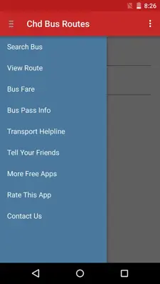 Chandigarh Bus Routes android App screenshot 0