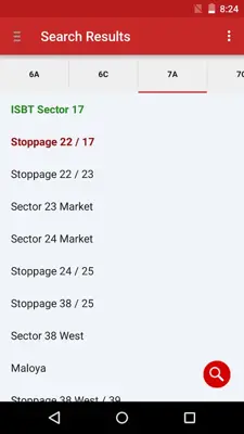 Chandigarh Bus Routes android App screenshot 3